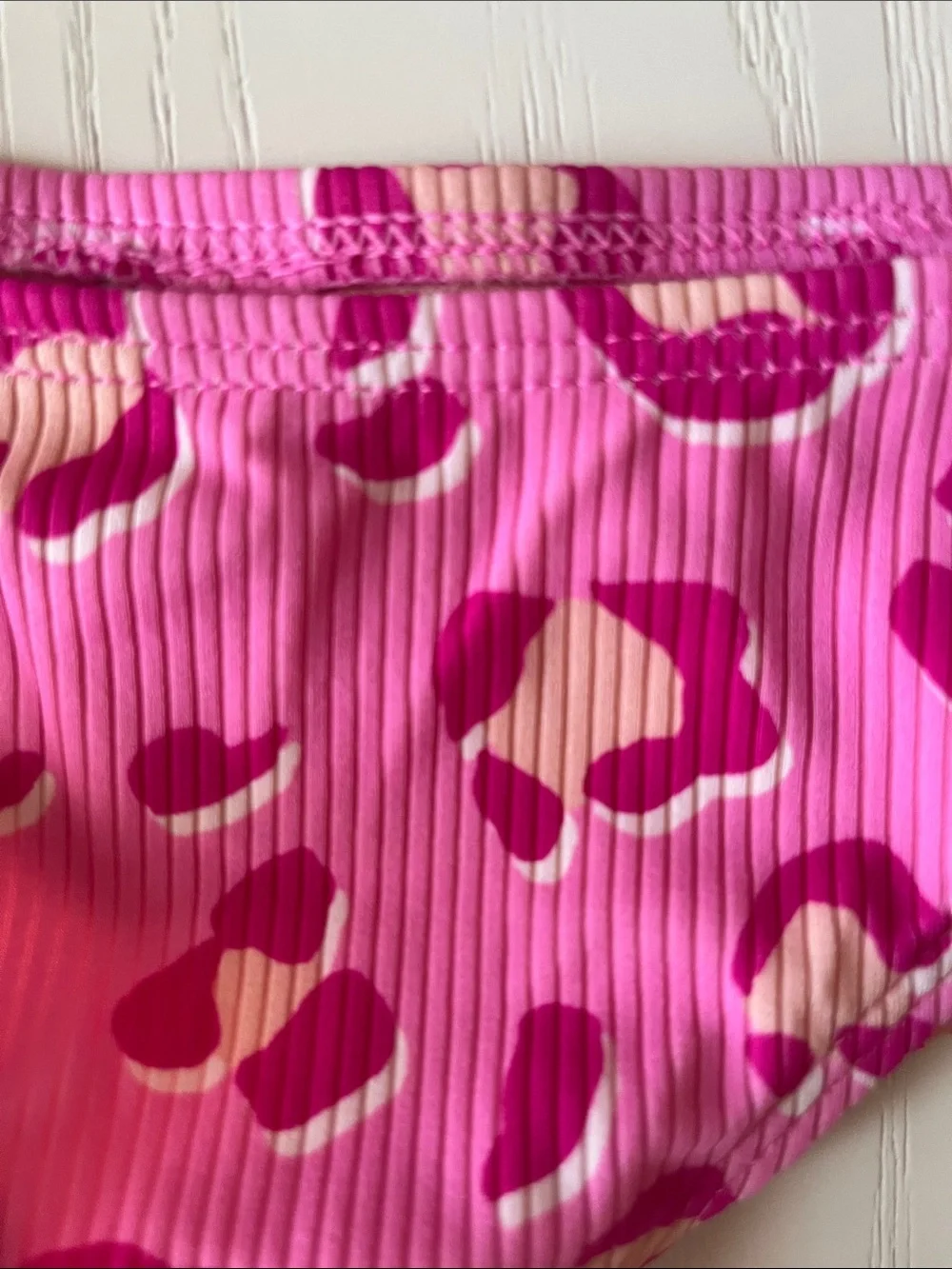 Cat & Jack Hot Pink Leopard-Print Long Sleeve Rashguard Bikini Set